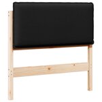 vidaXL Tête de lit capitonnée Naturel et Noir 90 cm Pin massif