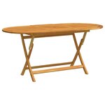 vidaXL Table pliable de jardin 160x85x75 cm Bois d'eucalyptus massif