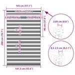 vidaXL Store zèbre noir 145x200 cm largeur du tissu 140 9 cm polyester