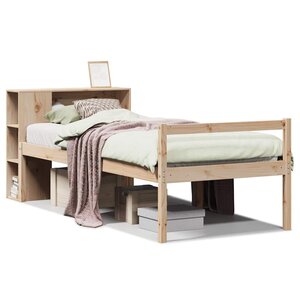 vidaXL Lit bibliothèque sans matelas 90x200 cm bois de pin massif