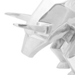 vidaXL Sculpture de taureau Argent 74 x 23 x 39 cm Aluminium