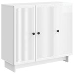 vidaXL Buffet Blanc brillant 89 x 34 5 x 80 cm Bois d'ingénierie