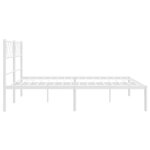 vidaXL Cadre de lit métal sans matelas et tête de lit blanc 135x190 cm