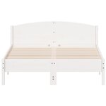 vidaXL Cadre de lit sans matelas blanc 140x200 cm bois de pin massif