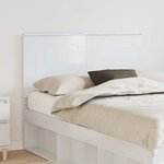 vidaXL Tête de lit Blanc brillant 135 cm Bois d'ingénierie
