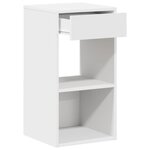vidaXL Tables de chevet avec tiroir 2 Pièces blanc 35x34x66 5 cm