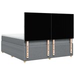 vidaXL Sommier à lattes de lit avec matelas Gris clair 180x200cm Tissu