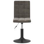 vidaXL Chaises pivotantes à manger lot de 2 gris foncé velours