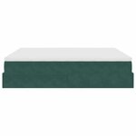 vidaXL Cadre de lit ottoman avec matelas vert foncé 200x200 cm velours