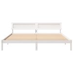 vidaXL Cadre de lit Blanc 180 x 200 cm Bois massif en pin