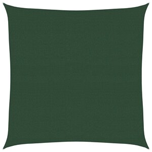 vidaXL Voile d'ombrage 160 g/m² Vert foncé 4x4 m PEHD