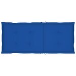 vidaXL Chaises de jardin lot de 6 avec coussins bleu royal Bois teck