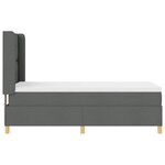 Lit Box Spring vidaXL avec Matelas et LED Gris Foncé 90x200 cm Tissu