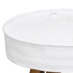 vidaXL Table basse Bois de récupération massif 60x45 cm Blanc