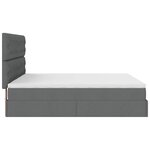 VidaXL Cadre de lit ottoman avec matelas gris foncé 160x200cm tissu
