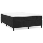 vidaXL Cadre de lit noir 140x190 cm velours