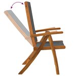 vidaXL Ensemble à manger de jardin 9Pièces bois d'acacia solide textilène