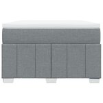 vidaXL Sommier à lattes de lit et matelas gris clair 120x190 cm tissu