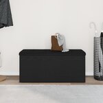 Banc de rangement vidaXL Noir Chêne 100x40x45 cm Bois d'ingénierie
