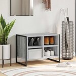 vidaXL Cabinet à chaussures avec stockage Gris Sonoma 60 x 35 x 44 cm