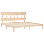 vidaXL Cadre de lit avec tête de lit 200x200 cm bois massif