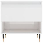 vidaXL Table basse blanc brillant 50x46x50 cm bois d’ingénierie