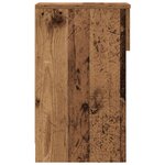 vidaXL Table de chevet avec tiroir vieux bois 20x36x60 cm