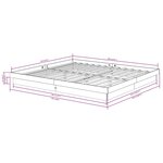 vidaXL Cadre de lit sans matelas blanc bois massif 160x200 cm