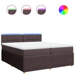 vidaXL Sommier à lattes de lit avec matelas Marron foncé 200x200 cm