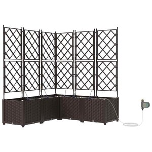 vidaXL Pots de jardin Marron 120 x 120 x 142 cm Acier