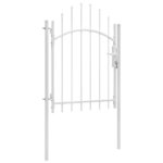 vidaXL Portail de jardin Acier 1 x 2 m Blanc