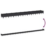 vidaXL Jardinière avec piquets noir 362 5x42 5x28 5 cm PP