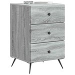 vidaXL Cabinet de chevet Sonoma gris 43 x 41 x 66 5 cm