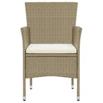 vidaXL Ensemble à manger de jardin et coussins 5 Pièces Poly rotin Beige