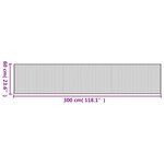 vidaXL Tapis rectangulaire marron foncé 60x300 cm bambou