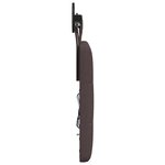 vidaXL Tête de lit suspendue Avec lumière LED Marron foncé Tissu