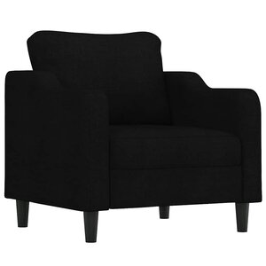 vidaXL Fauteuil Noir 60 cm Tissu