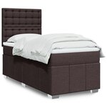 vidaXL Sommier à lattes de lit avec matelas Marron foncé 90x190 cm