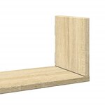 vidaXL Étagères murales 3Pièces chêne sonoma 80x18x18cm bois d'ingénierie