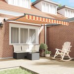vidaXL Auvent Jaune et Orange 350 x 250 x 165 cm Polyester
