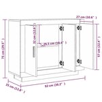 vidaXL Buffet Chêne sonoma 92x35x75 cm Bois d'ingénierie