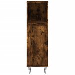 vidaXL Armoire de bain chêne fumé 30x30x100 cm bois d'ingénierie