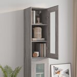 vidaXL Armoire murale suspendue Sonoma gris 34 5x34x90 cm