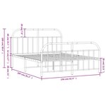 vidaXL Cadre de lit métal sans matelas avec pied de lit noir 150x200cm