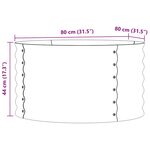 vidaXL Lit de Jardin Vert 80 x 80 x 44 cm Acier