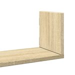 vidaXL Étagères murales 3Pièces chêne sonoma 58x18x18cm bois d'ingénierie