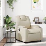 vidaXL Fauteuil inclinable en similicuir crème