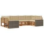 vidaXL Ensemble de canapés d'extérieur 6 pc Naturel et Beige