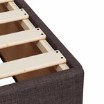 vidaXL Cadre de lit sans matelas marron foncé 200x200 cm tissu