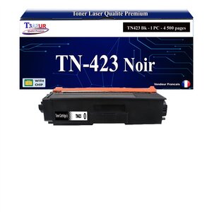 T3AZUR - Toner compatible avec Brother TN421  TN423 Noire pour Brother HL-L8260CDW HL-L8360CDW DCP-L8410CDN DCP-L8410CDW MFC-L8690CDW MFC-L8900CDW